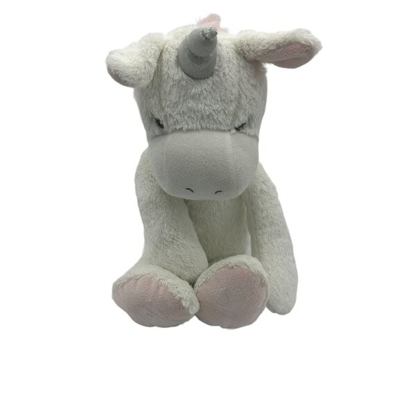 Elegant‎ Baby Pink White Unicorn Plush Soft Toy Stuffed Animal 21" - Picture 1 of 7